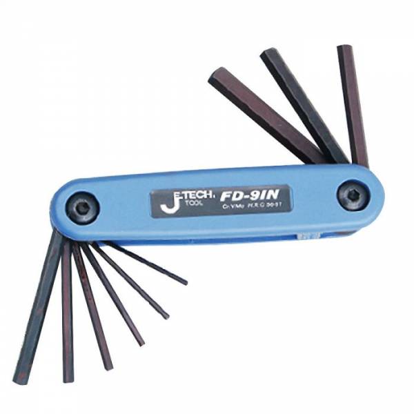 JETECH FD-9IN 摺六角匙 9件裝(正面)