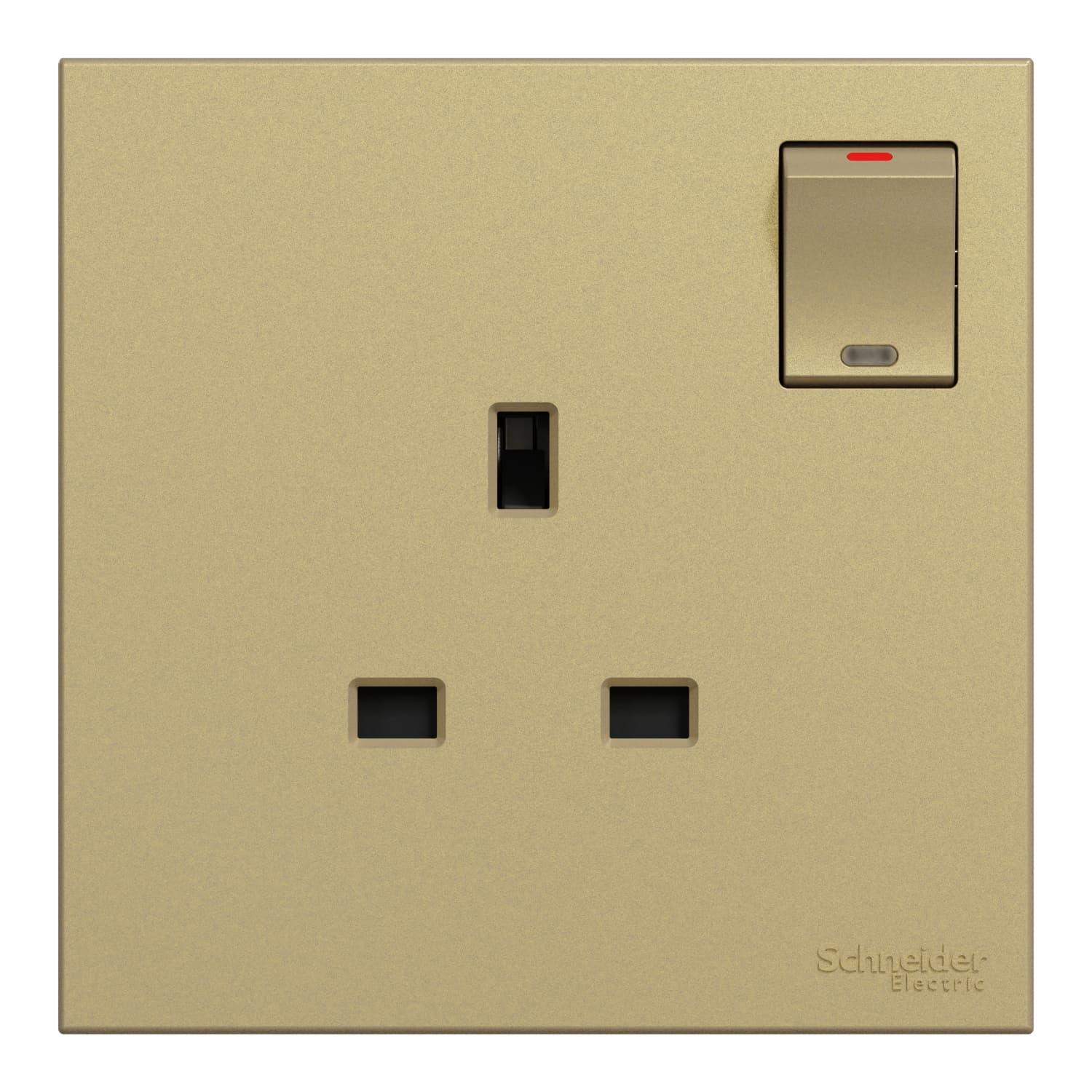 Schneider 施耐德電氣 AvatarOn C 奐然 13A 單位連保護門有掣插座連LED指示燈 E8715N_WG(沉醉金)香港行貨