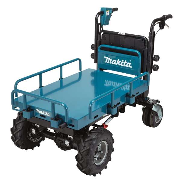 Makita 牧田 DCU601Z 18V x 2 充電式搬運車(貨架淨機)白底斜角全機圖