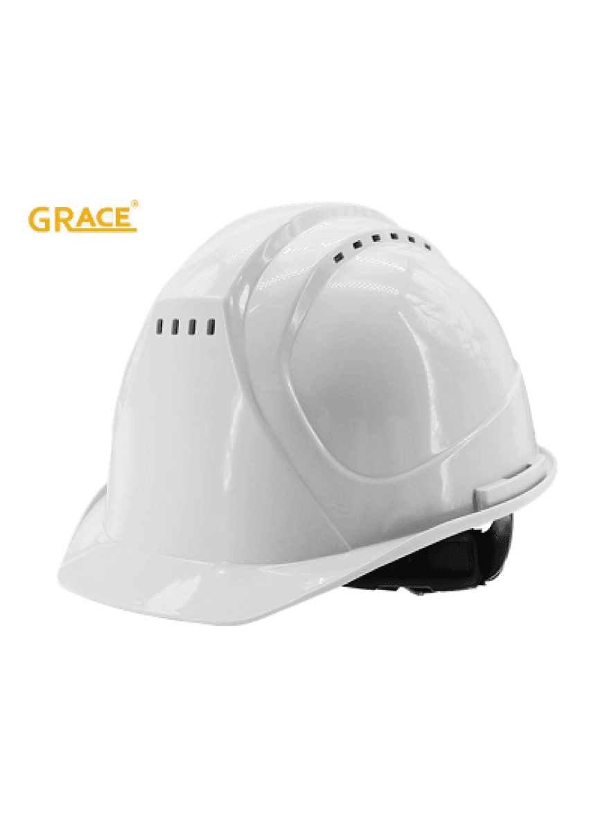 GRACE GR026A 透氣安全帽連透明面盾(白色,三側)