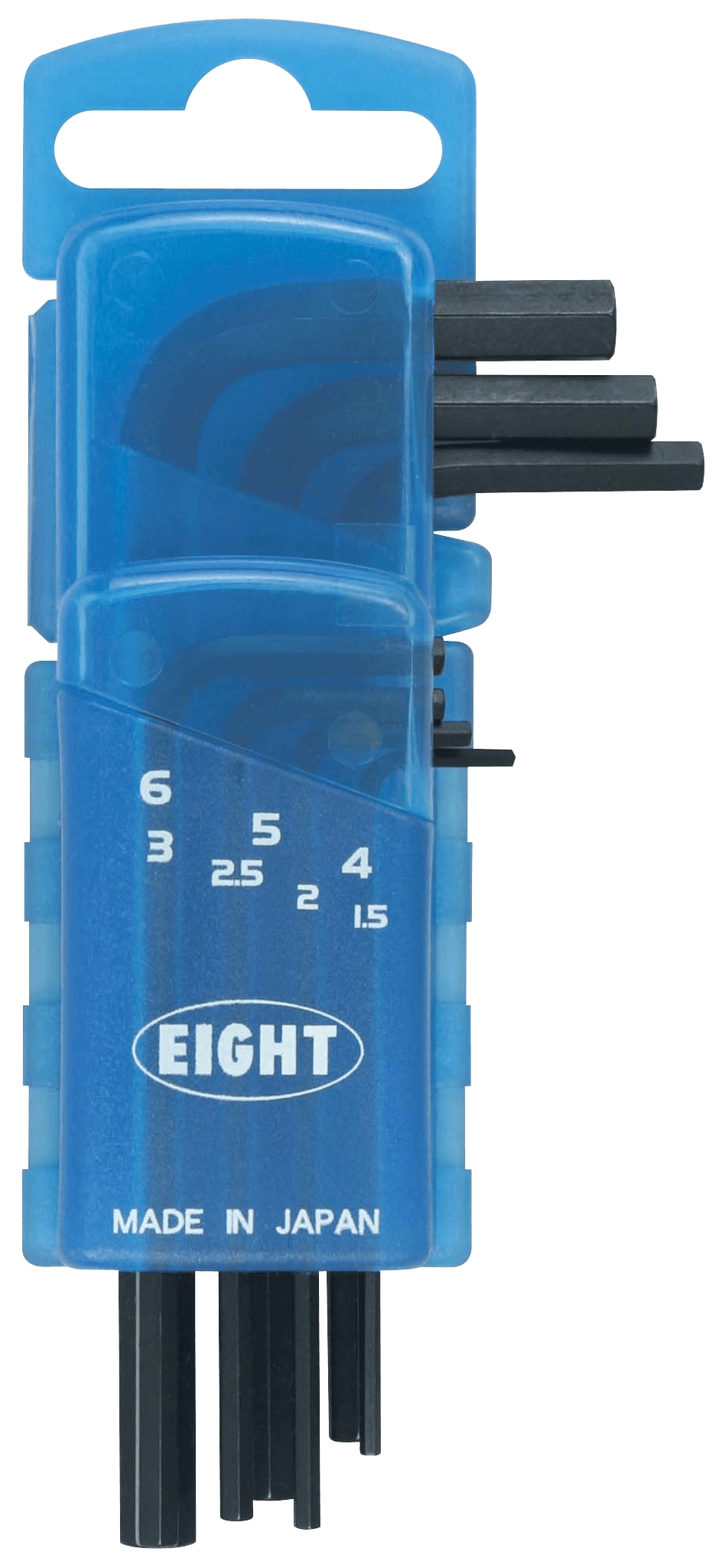 EIGHT 八牌 001-156D 黑色六角匙套裝 膠盒裝 (7枝裝)