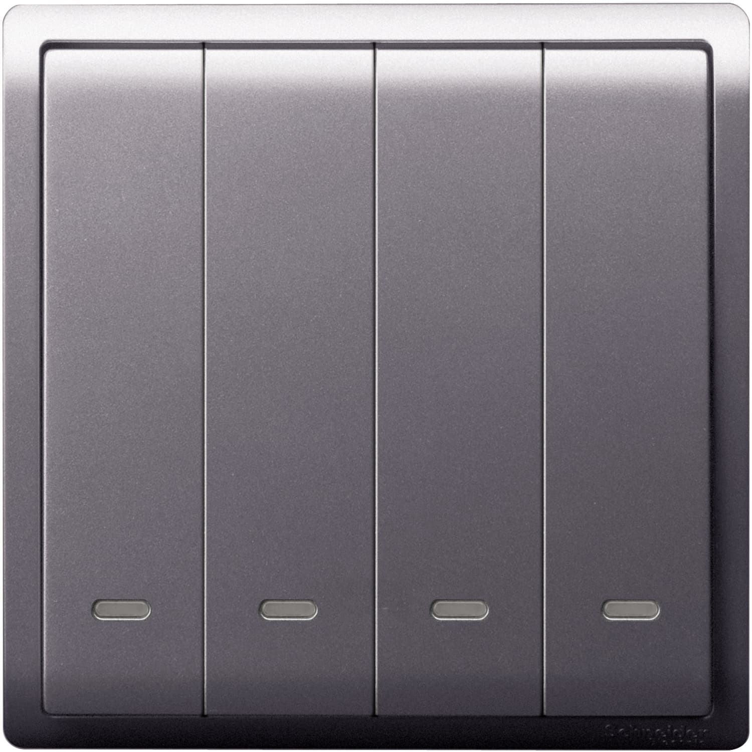 Schneider 施耐德電氣 Pieno 丰尚 10AX 四位雙控開關掣連螢光指示 E8234L2F_LS(薰衣草銀)香港行貨