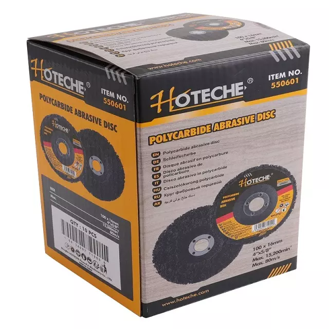 HOTECHE 550601 4吋黑色纖維打磨碟(包裝盒)