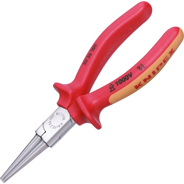KNIPEX 30 36 160 絕緣柄圓咀鉗(斜角)