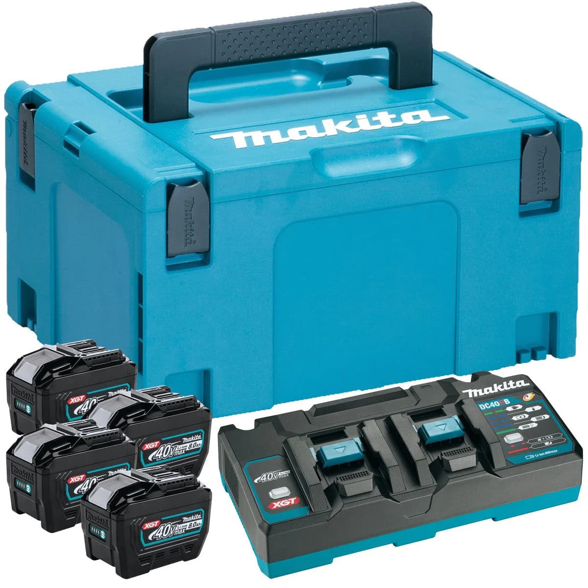 Makita 牧田 1910B1-4 BL4080FX4+充電器(雙頭)+連結箱3