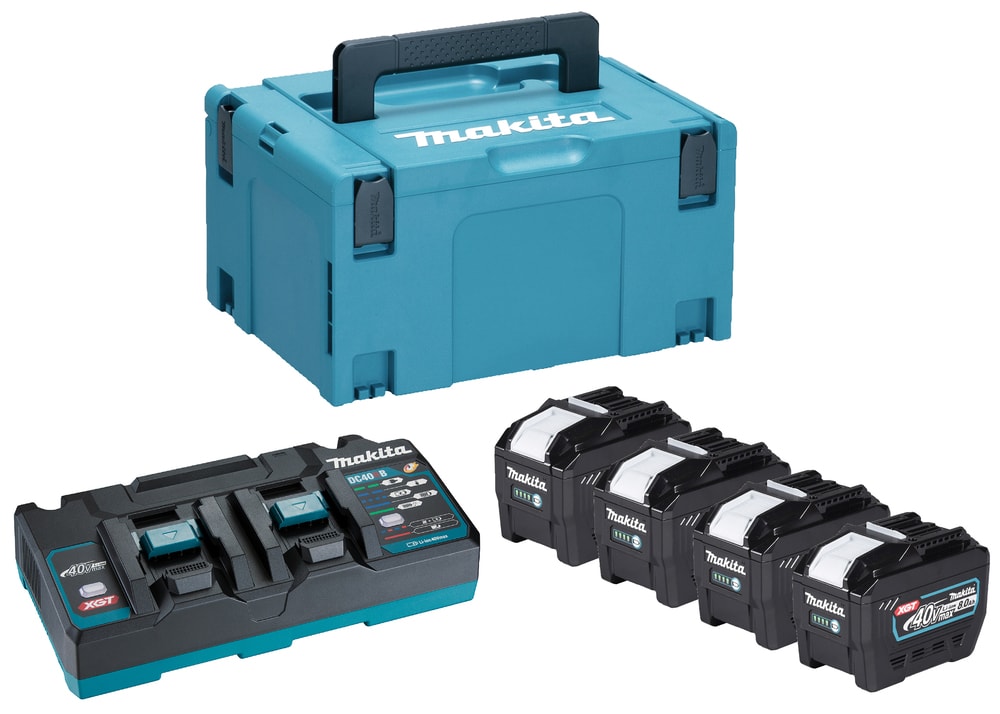 Makita 1910B1-4 XGT 40V Max 電源套裝(含4個電池、充電器及連接箱)