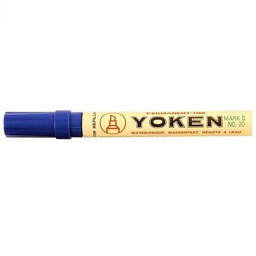 YOKEN No.20 箱頭筆 藍色(正面)
