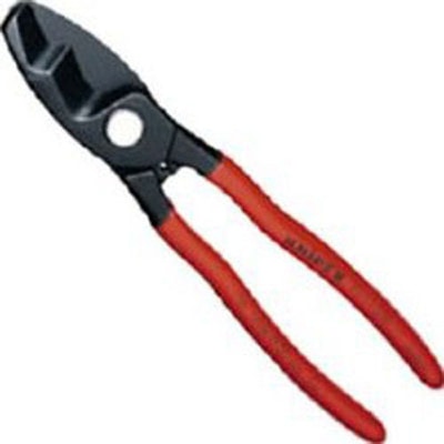 KNIPEX 95 11 200 紅膠柄電纜剪(正面)