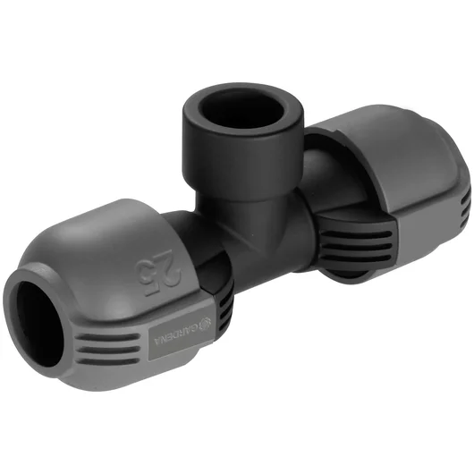 德國 GARDENA 2790-20 25 mm x 3/4吋內牙 T 形接頭白底產品圖