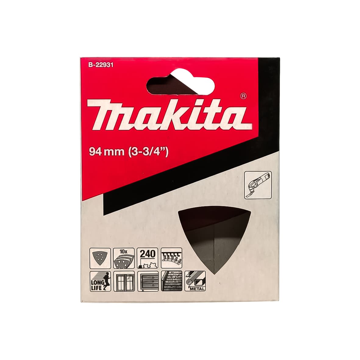 Makita 牧田 B-22931 三角砂紙240(10片)