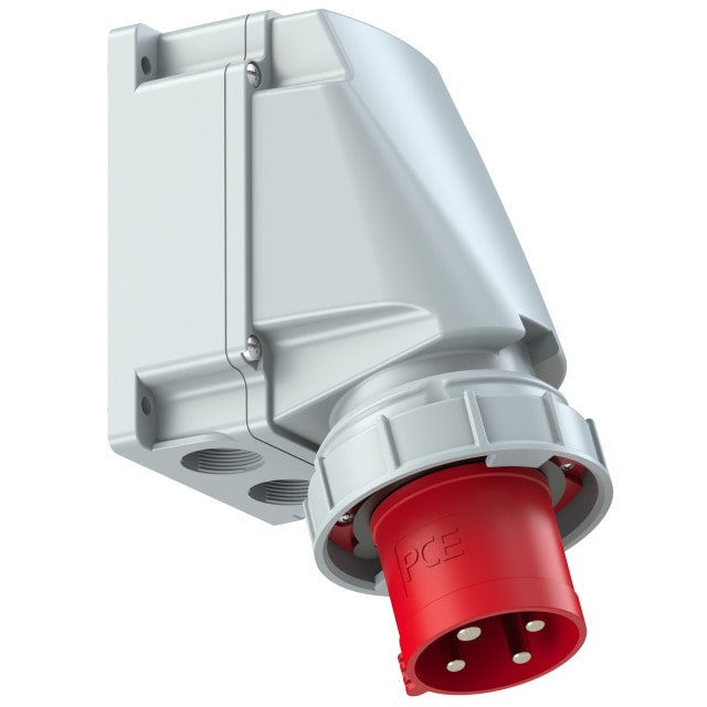 PCE 534 工業防水直入牆盤面插座 63A 380V 4針 IP67(三側面)
