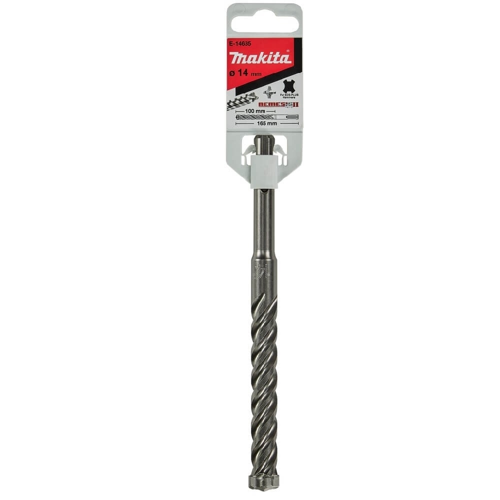 Makita E-14635 四坑鑽頭14x165MM(正面包裝)