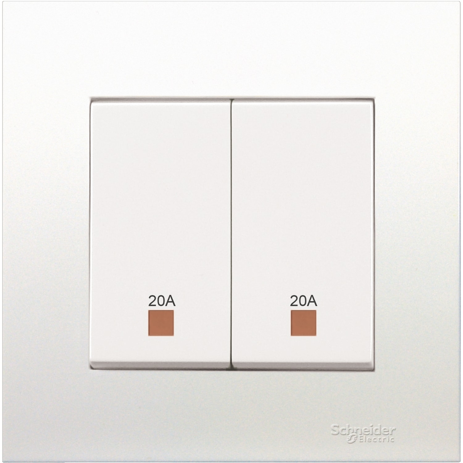Schneider 施耐德 Vivace 元雅 20A 兩位雙極開關掣連指示燈(白色)KB32D20NE
