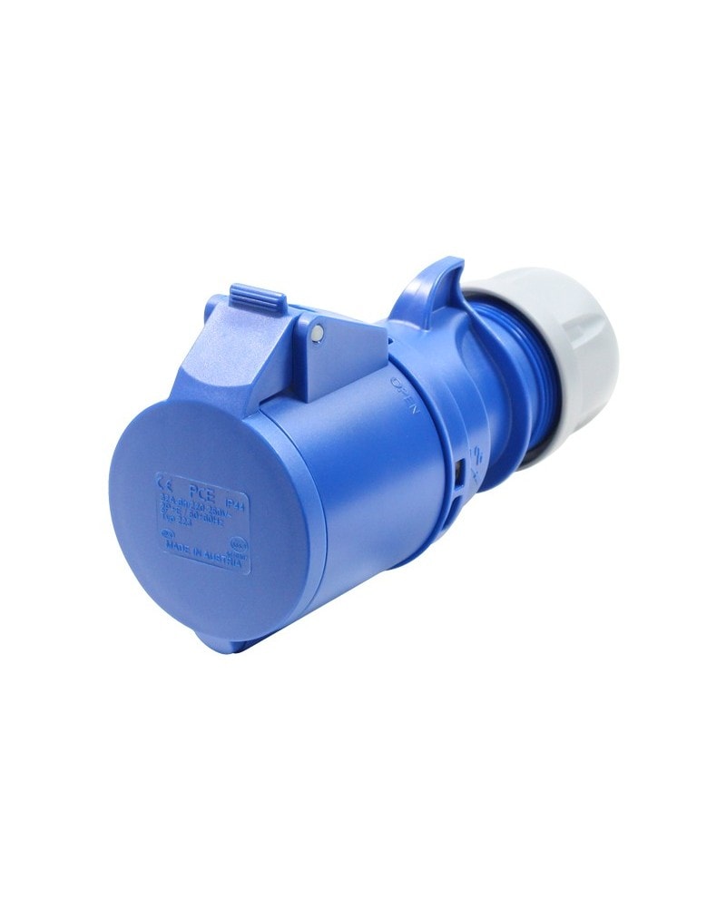 PCE 223 工業防水接線插座(單相 220V 藍色款,背面)