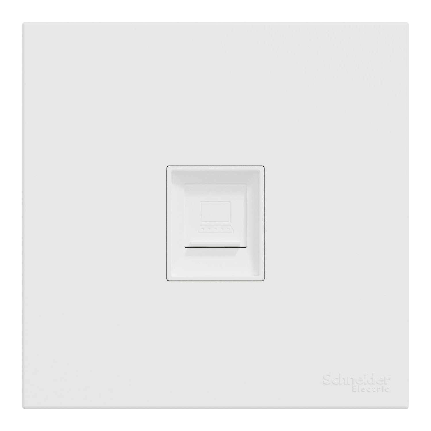 Schneider 施耐德 AvatarOn C 奐然 單位RJ11電話插座, Keystone面板備防塵活門(搪瓷白)