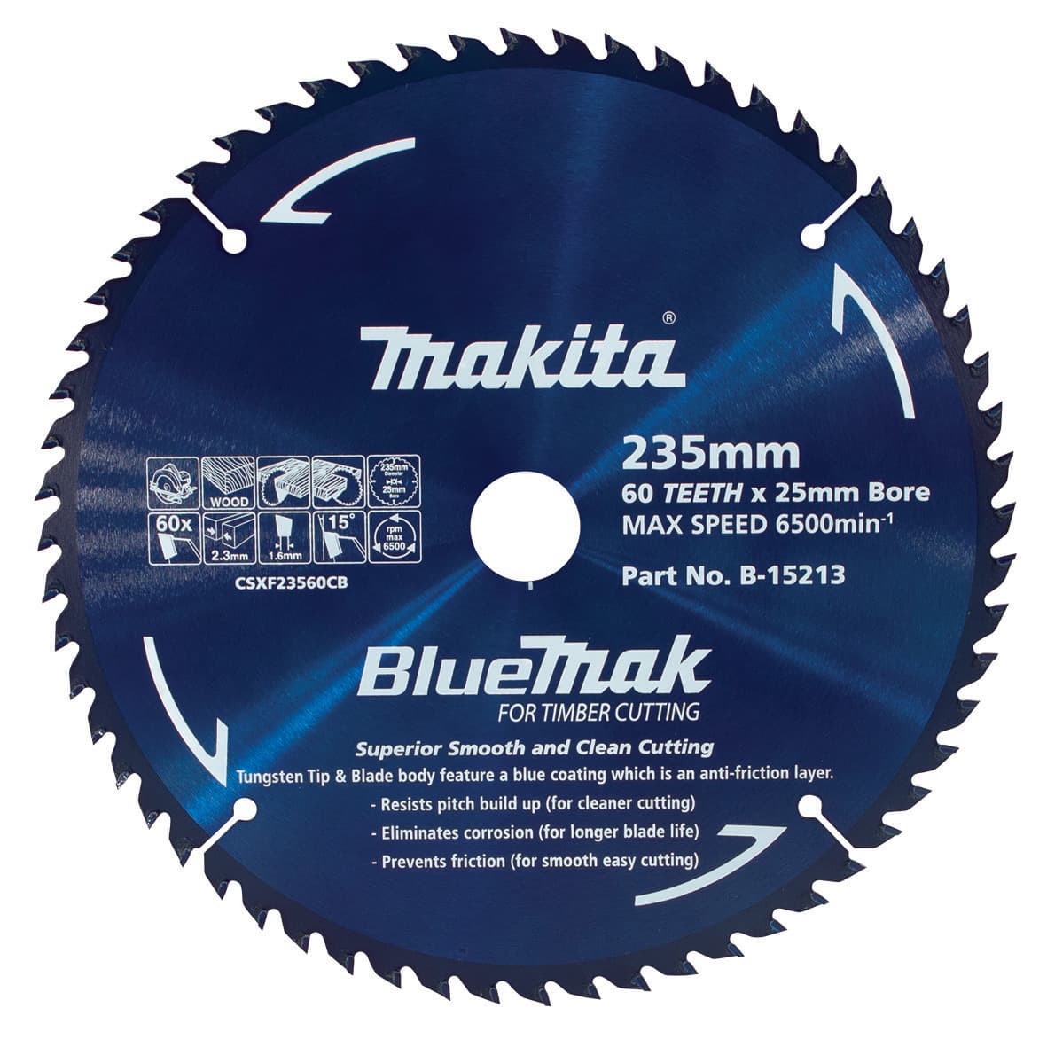 Makita 牧田 B-15213 硬質合金鋸片235X25X60T