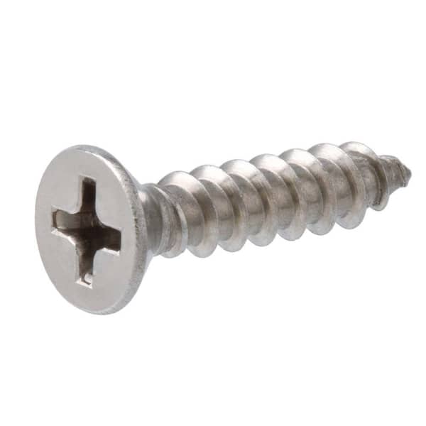 SUS304 Stainless Cross Flat Head Self-Tapping Screw #8 x 1 1/2"