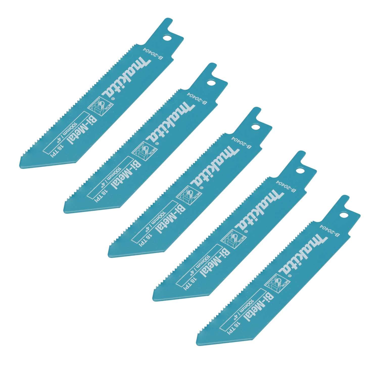 Makita 牧田 B-20404 往復鋸片 100MM 18 TPI (5片)