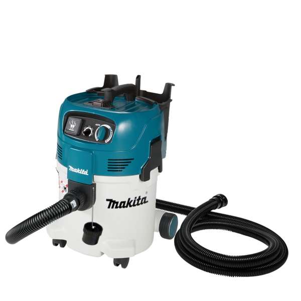 Makita 牧田 VC3012M(110V) 30公升乾濕兩用集塵機,藍白色機身連吸塵軟管