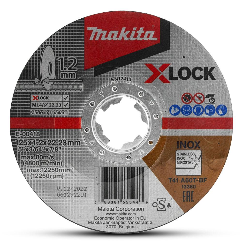 牧田 E-00418 X-LOCK不鏽鋼切割砂輪片125mm(正面)