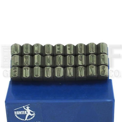 HUNTER HUNLP006 鋼字鑿 A-Z 6.0mm(正面)