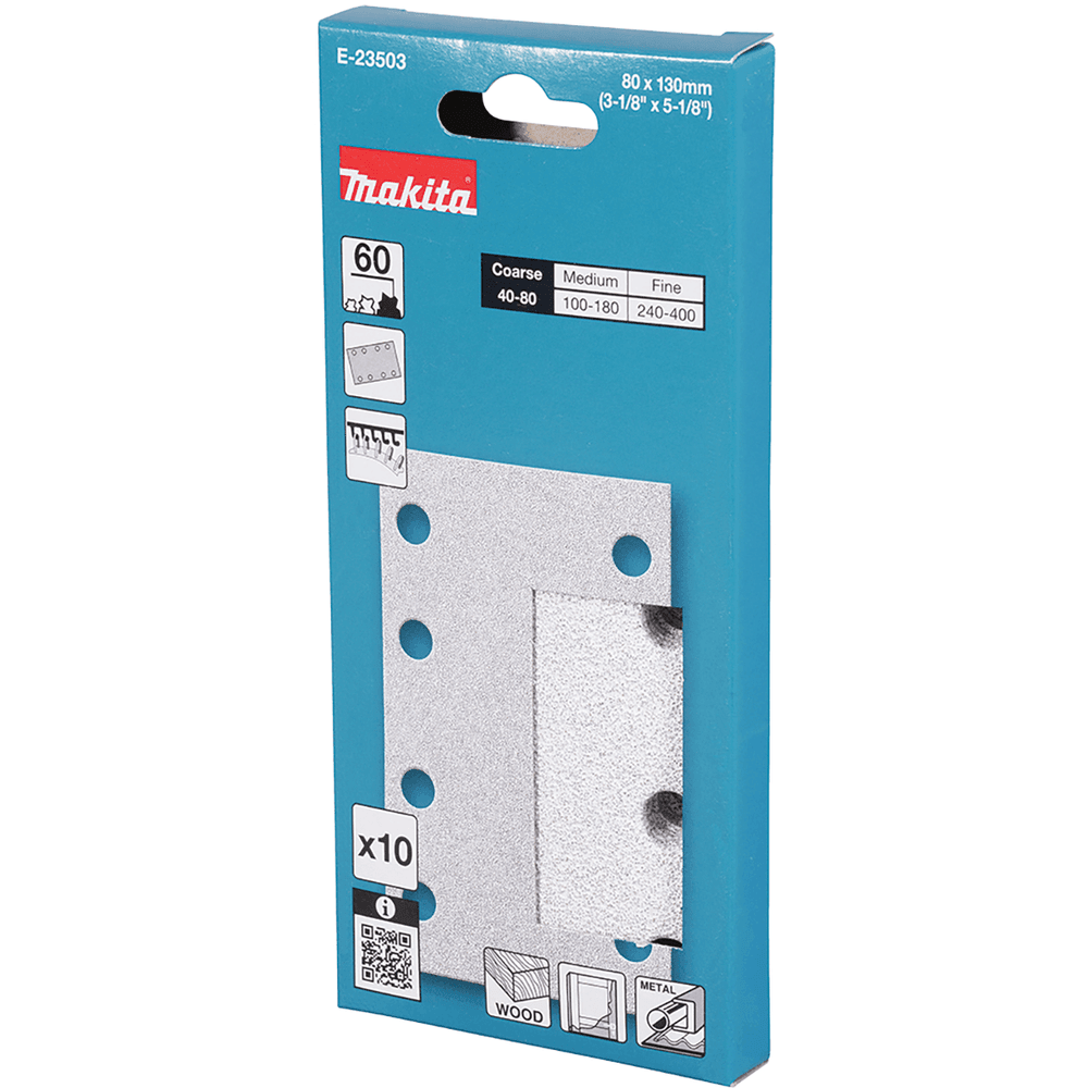 Makita E-23503 砂紙 80 x 130mm A60 包裝