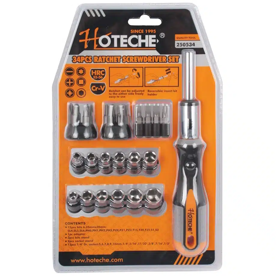 HOTECHE 250534 34件棘輪多用批套裝(包裝)