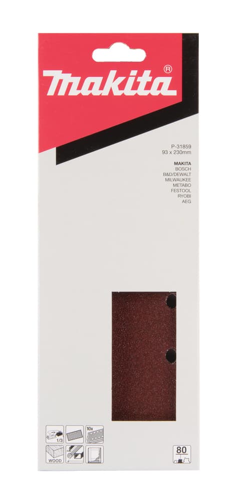 Makita 牧田 P-31859 砂紙 93 X 228MM G80