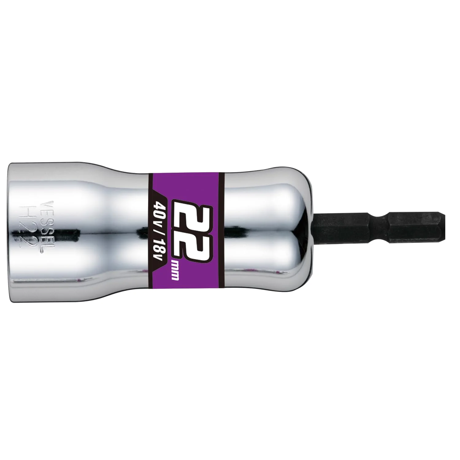 VESSEL SL202290 六角柄加深套筒 22mm(四分之三侧面)