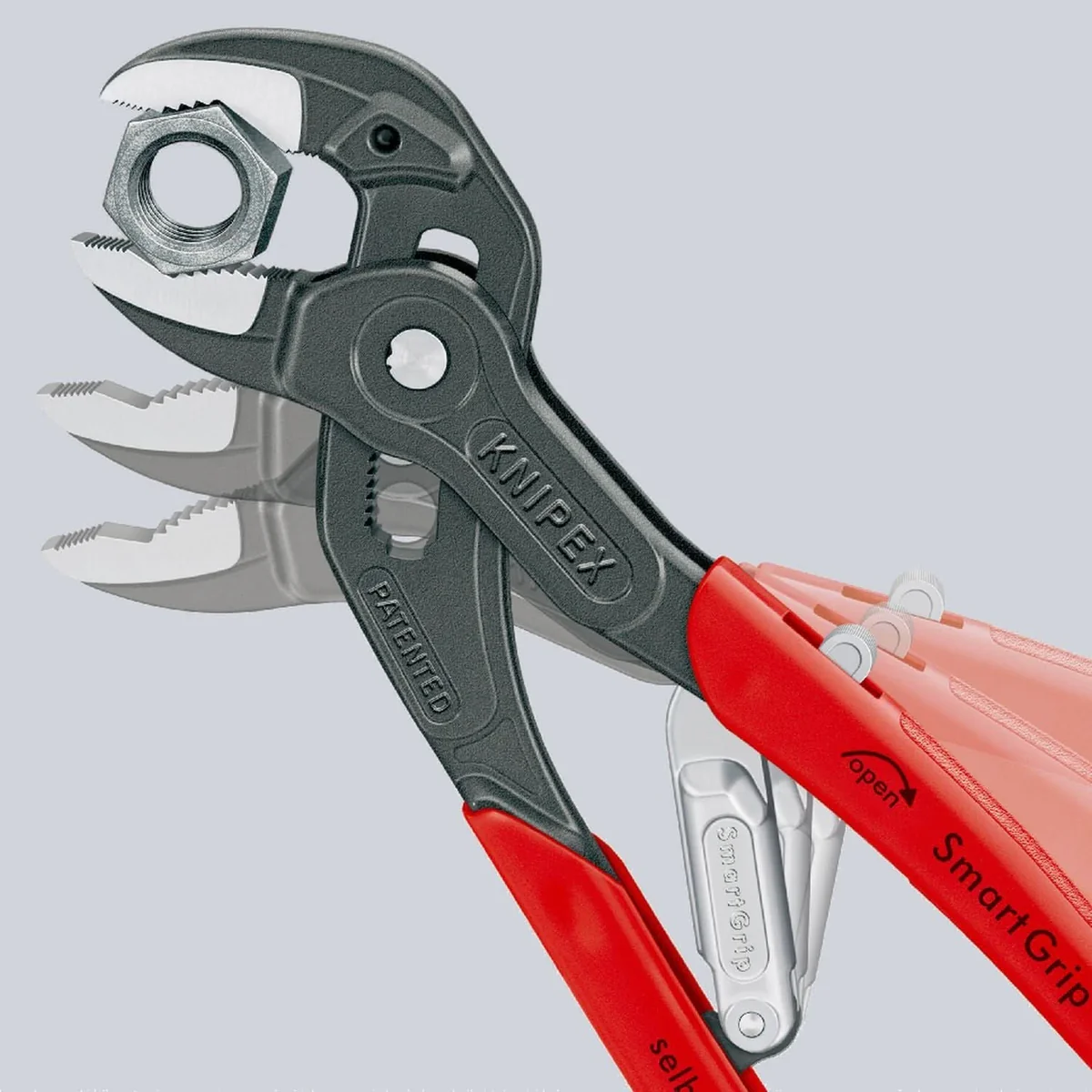 KNIPEX 85 01 250 SmartGrip 鉗形扳手(钳口细节)