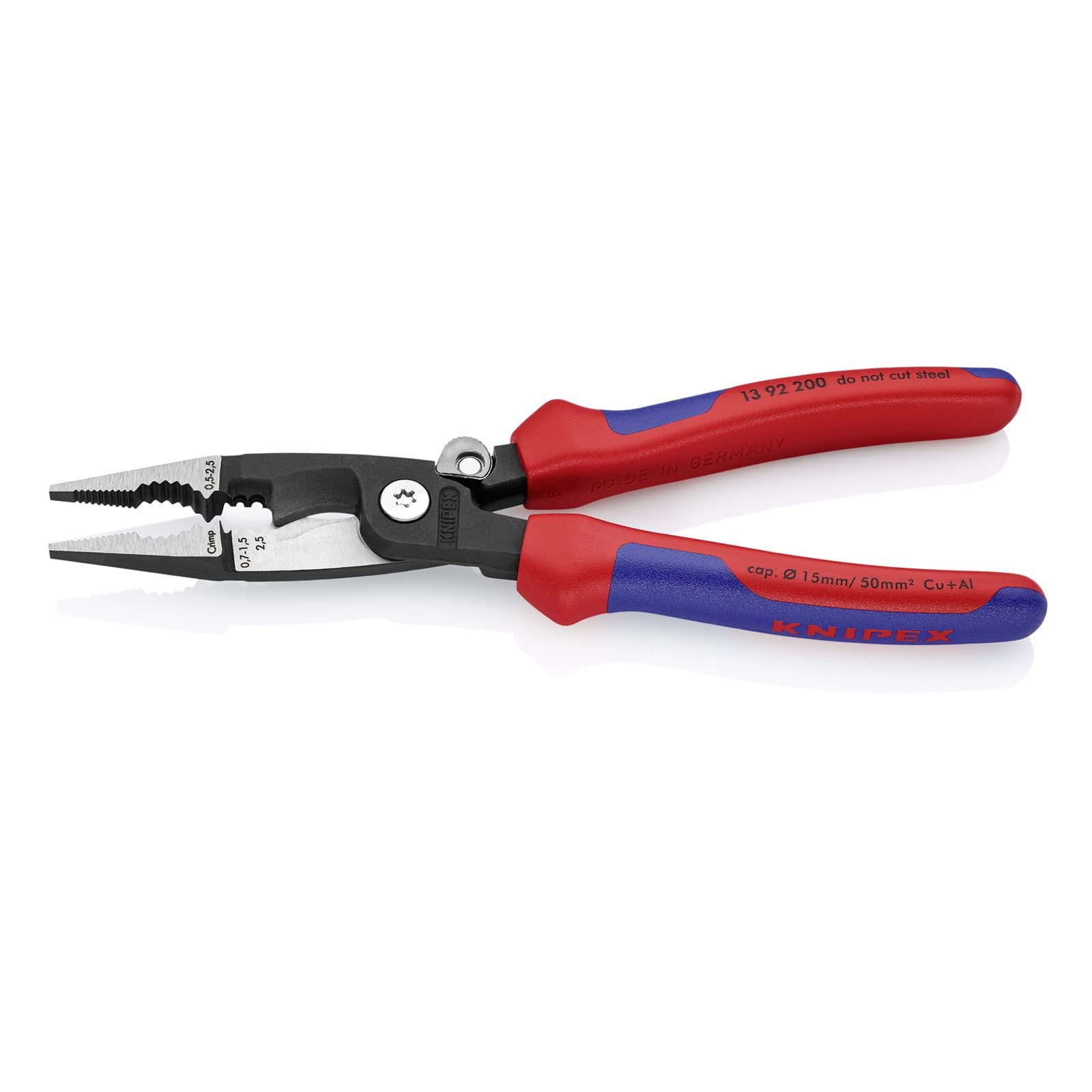 KNIPEX 厚膠柄 多用途電工鉗 8"