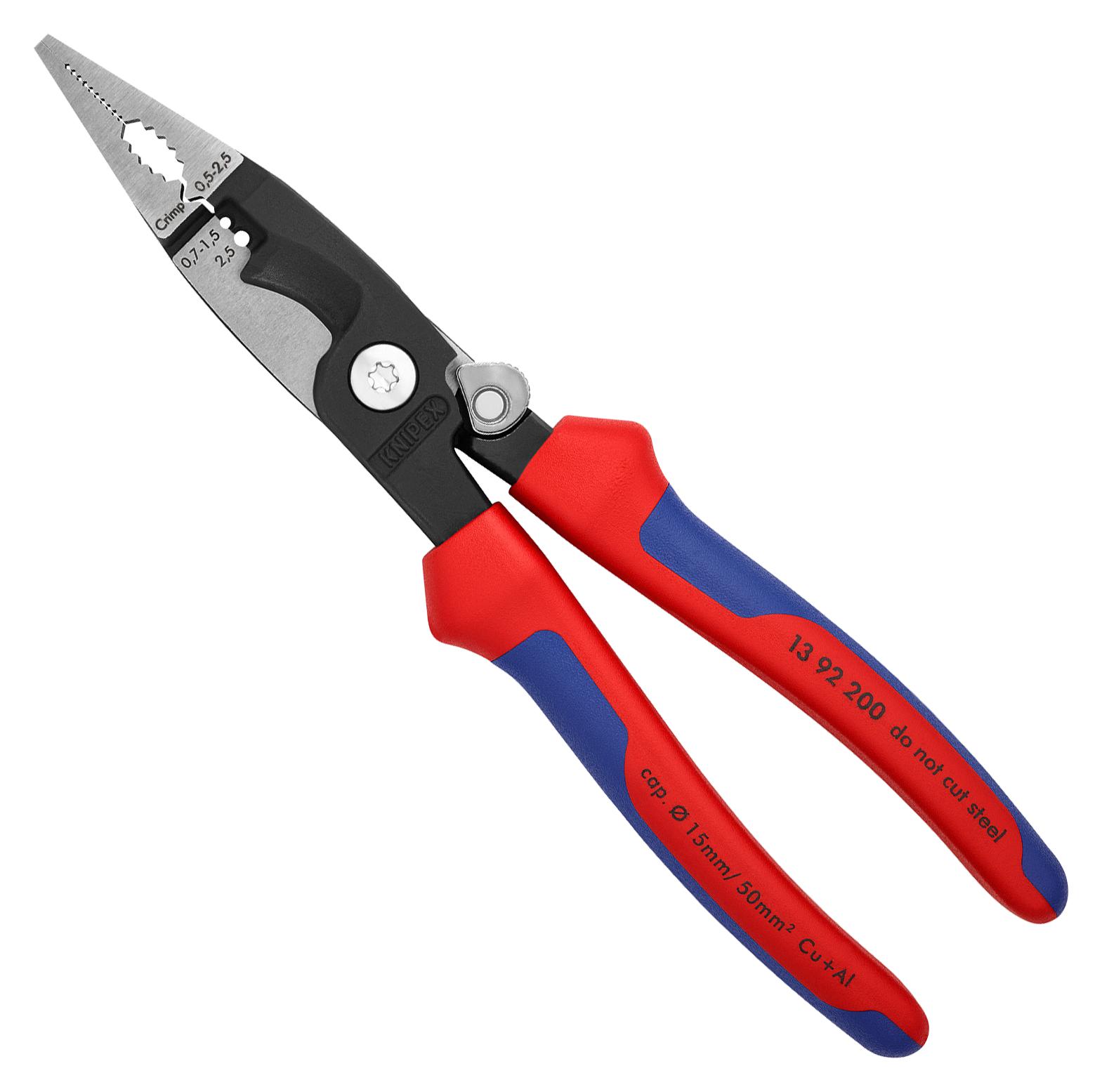 KNIPEX 厚膠柄 多用途電工鉗 8"