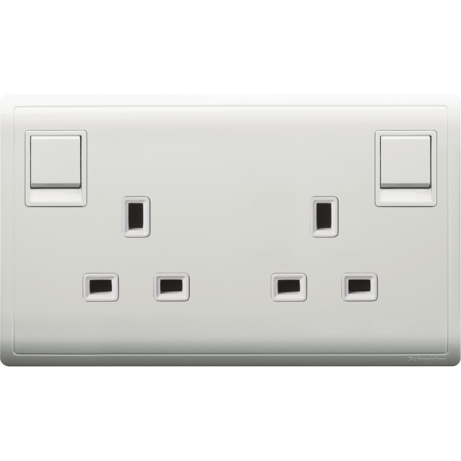 Schneider 施耐德電氣 Pieno 丰尚 13A 兩位連保護門有掣插座 E82T25_WE(白)香港行貨