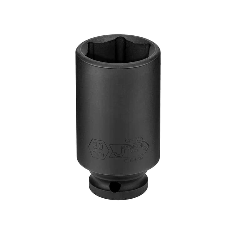 JETECH FK1/2-D30 1/2" 加長黑風六角套筒(卜士) 30mm