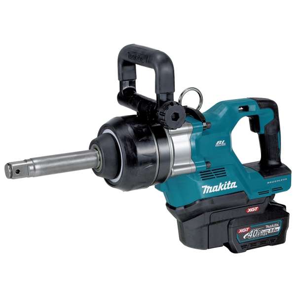 Makita 牧田 TW010GZ 40V 充電式扳手(淨機)長型螺杆側視圖