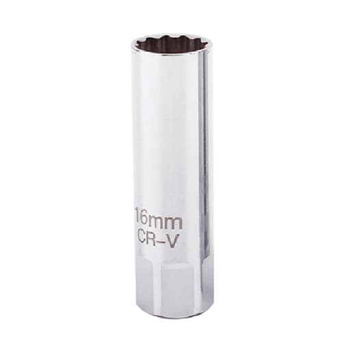Rubber-core spark plug socket 3/8" x 16mm