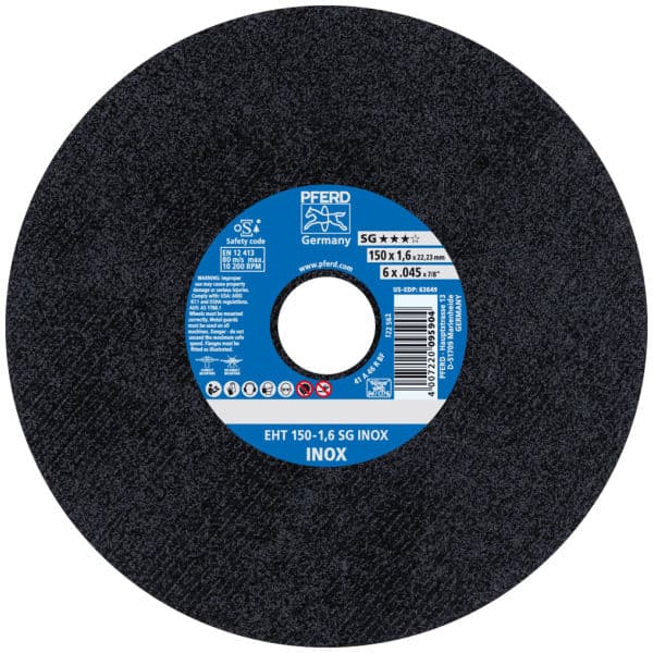 6" Ultra-thin Stainless Cutting Disc 150x1.6x22.2