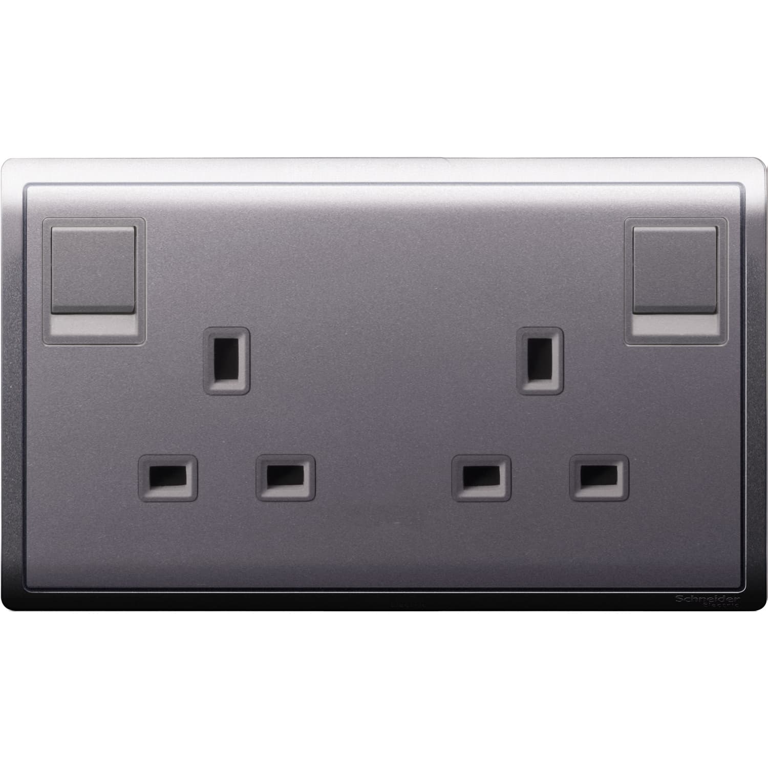 Schneider 施耐德電氣 Pieno 丰尚 13A 兩位連保護門有掣插座 E82T25_LS(薰衣草銀)香港行貨