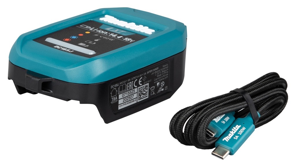 牧田 DC18SJ 充電器(背面)及連接線