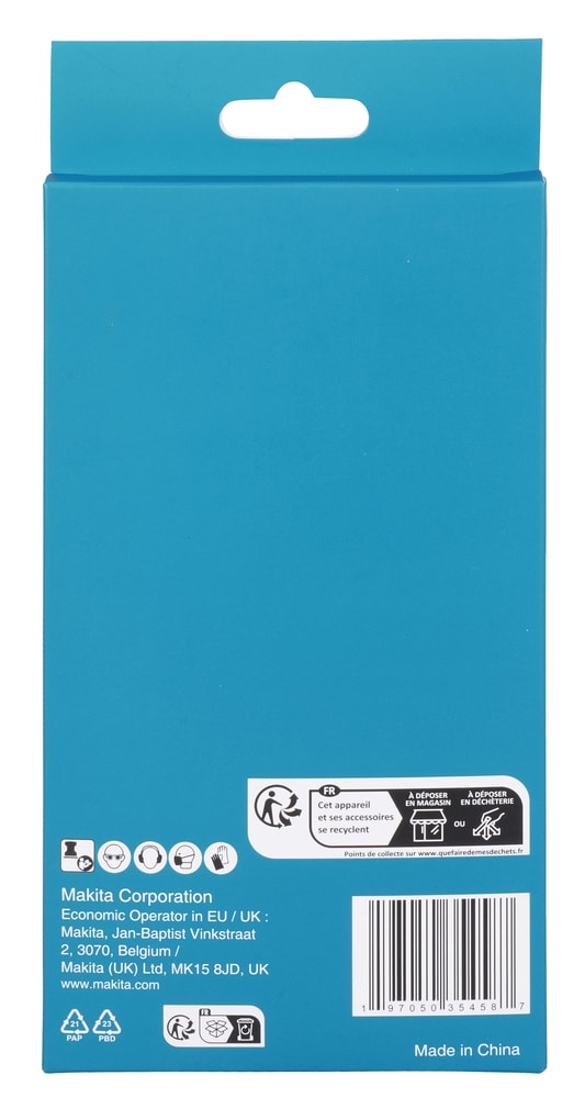 Makita D-78885 墊子保護盤(包裝背面)
