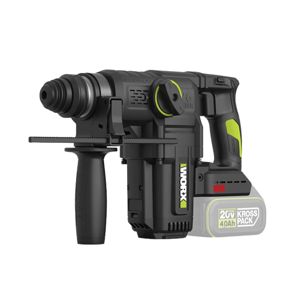 WORX 威克士 WU391T.9 20V 26mm 無刷鋰電三用電錘 淨機 主機正面(不含電池及充電器)