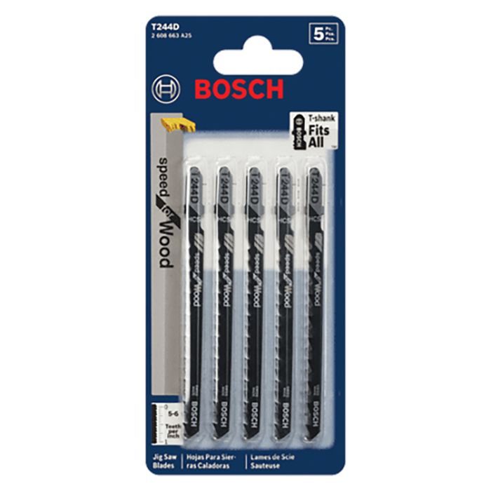 Bosch T244D 積梳鋸片(五件裝包裝)