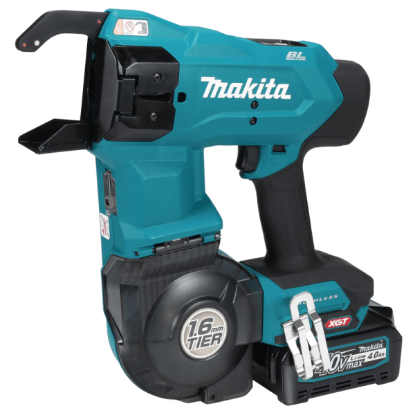 Makita TR001GZ 40V 充電式紮鐵機主圖,可見機身、線軸罩及手柄