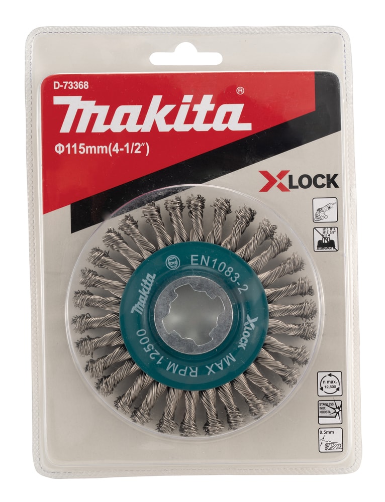 牧田 D-73368 115MM X-LOCK繩結鋼絲刷(包裝)