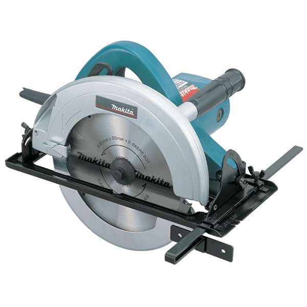 Makita 牧田 N5900B(110V) 235mm 電圓鋸主圖,可見鋸片、平衡導尺及側柄