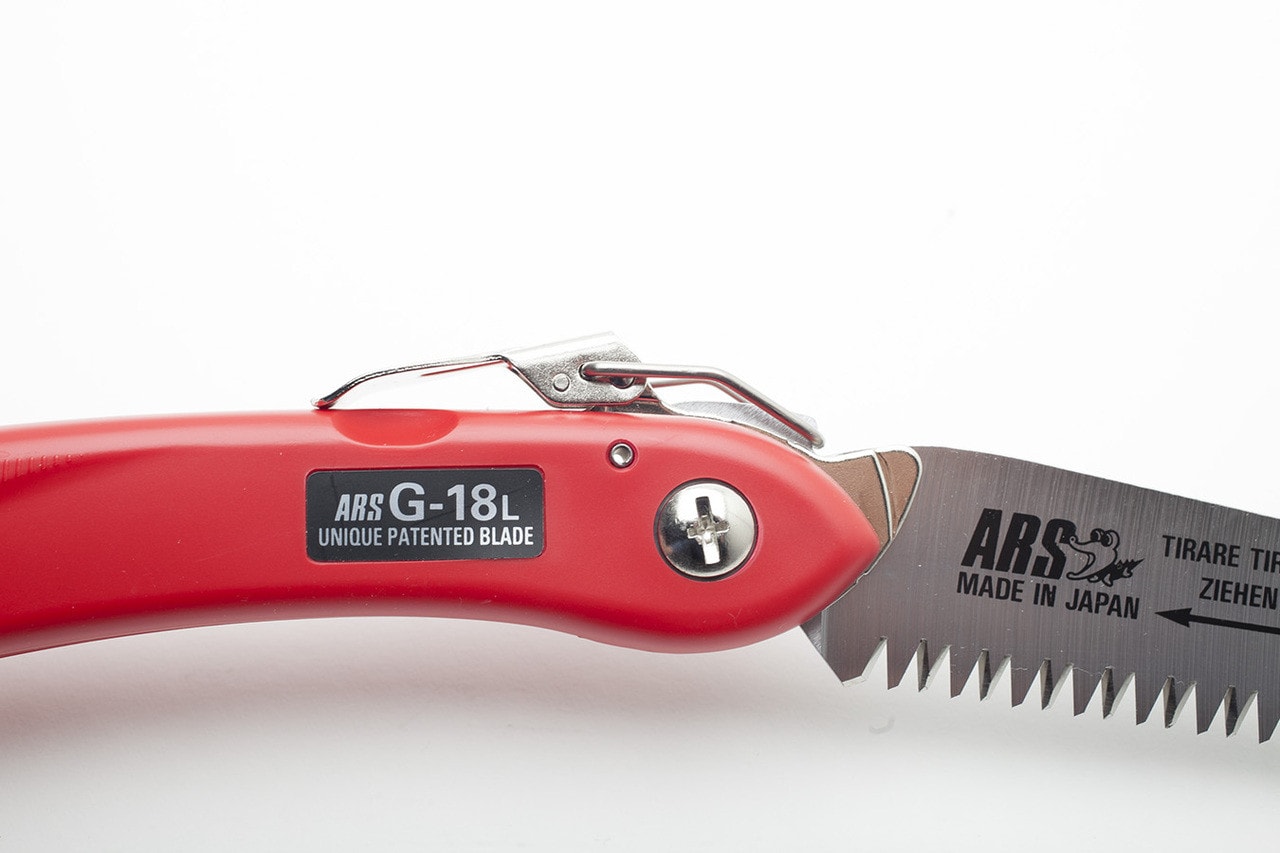 ARS 鱷魚仔 G-18L 7" 摺鋸鎖扣與刀根細節