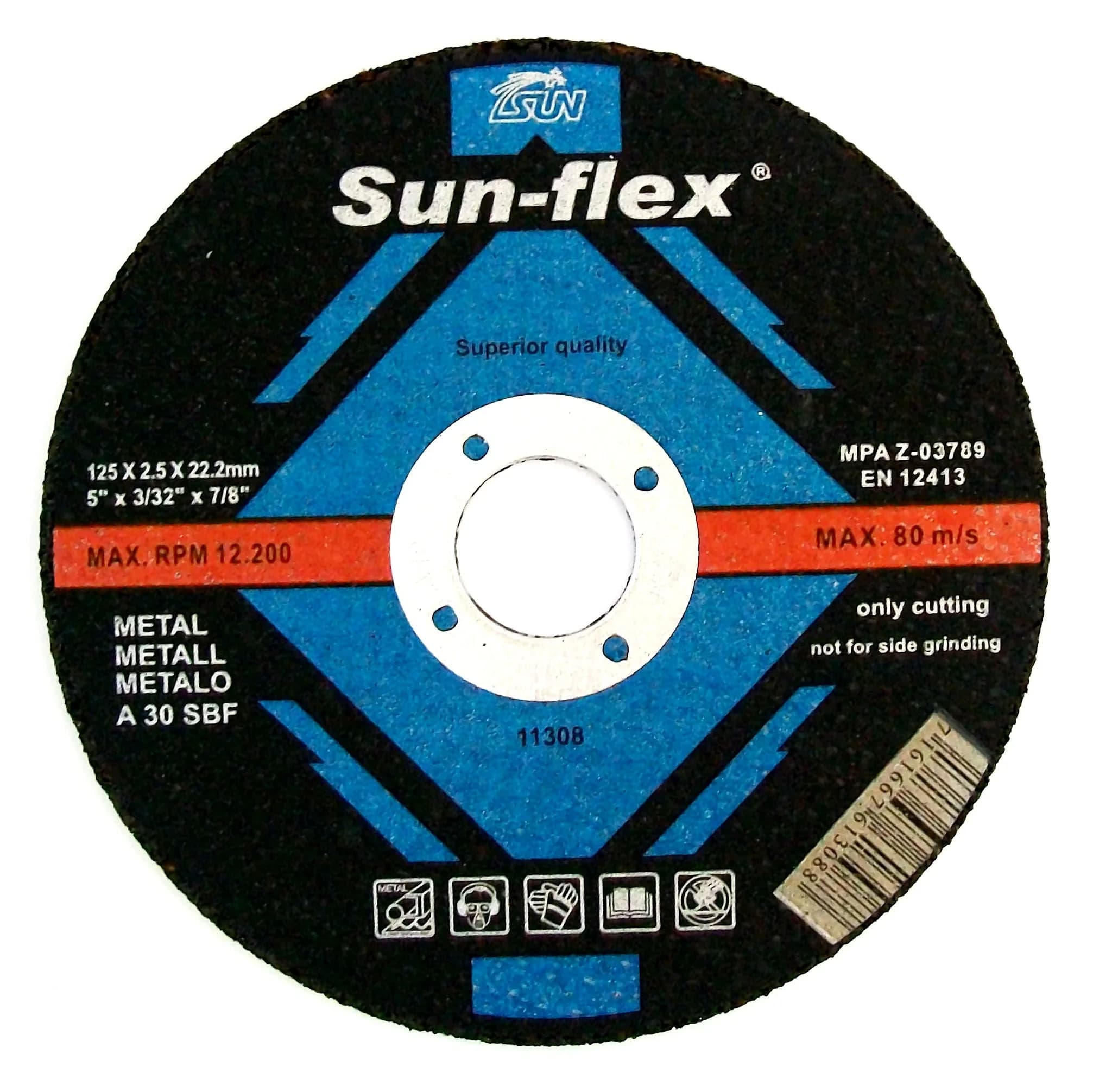 SUNFLEX SUXCD005 5" 網紋咭碟 (切割片) 125x2.5x22.2