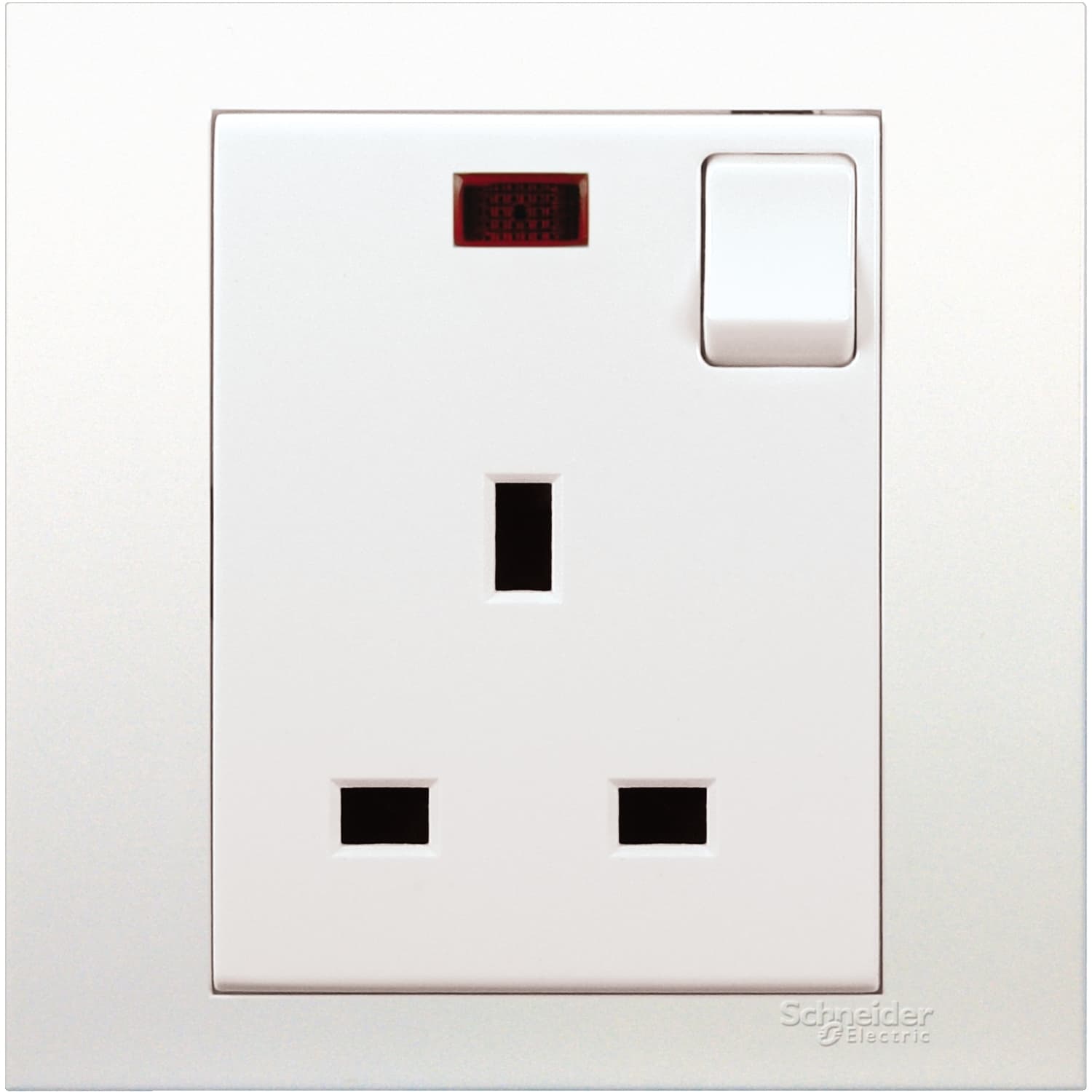 Schneider 施耐德電氣 Vivace 元雅 13A 單位連保護門有掣插座連指示燈 KB15N_WE(白色)香港行貨