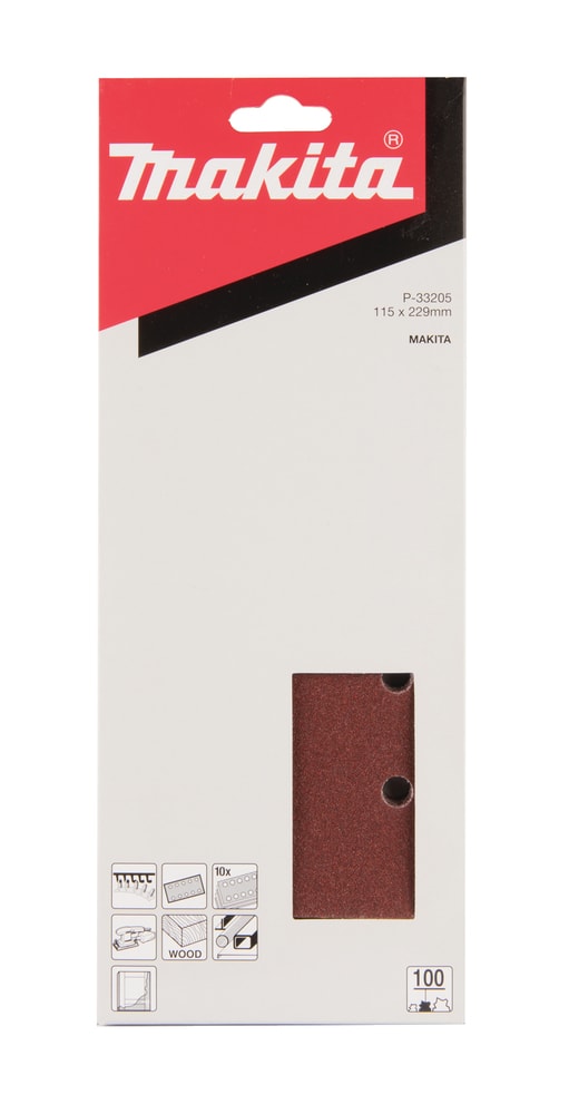 牧田 P-33205 砂紙(魔術貼) 115x229mm G100(包裝)