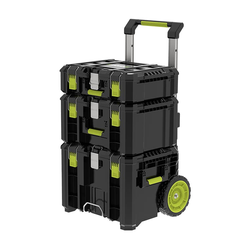 WORX 威克士 WA4236 IP65 防水堆疊工具箱三件套(拉桿箱+中箱+手提箱)